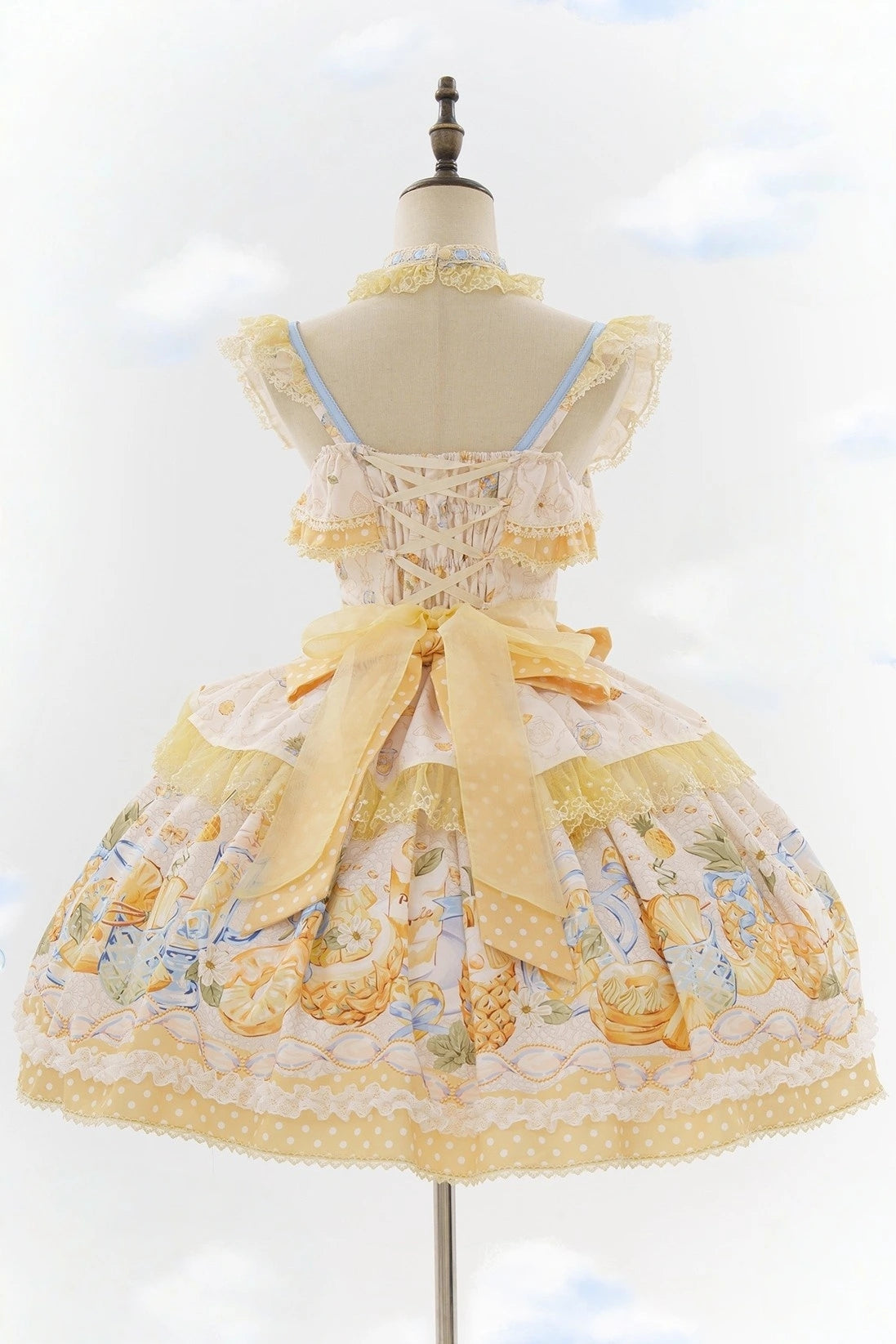 Pineapple Soda Sweet Yellow Pineapple Print Lolita JSK