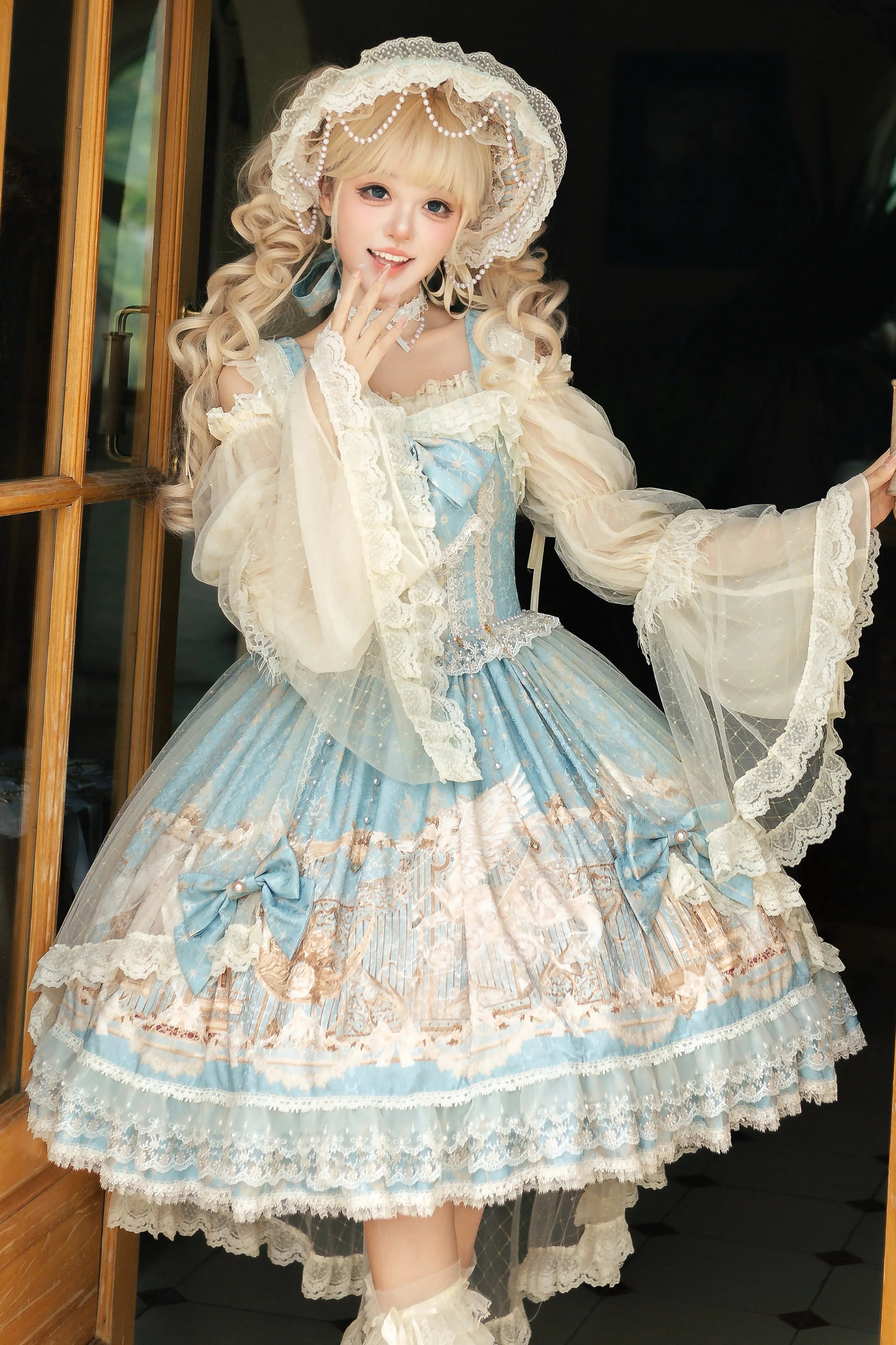 Unicorn Blue Classic Lolita JSK Dress Set