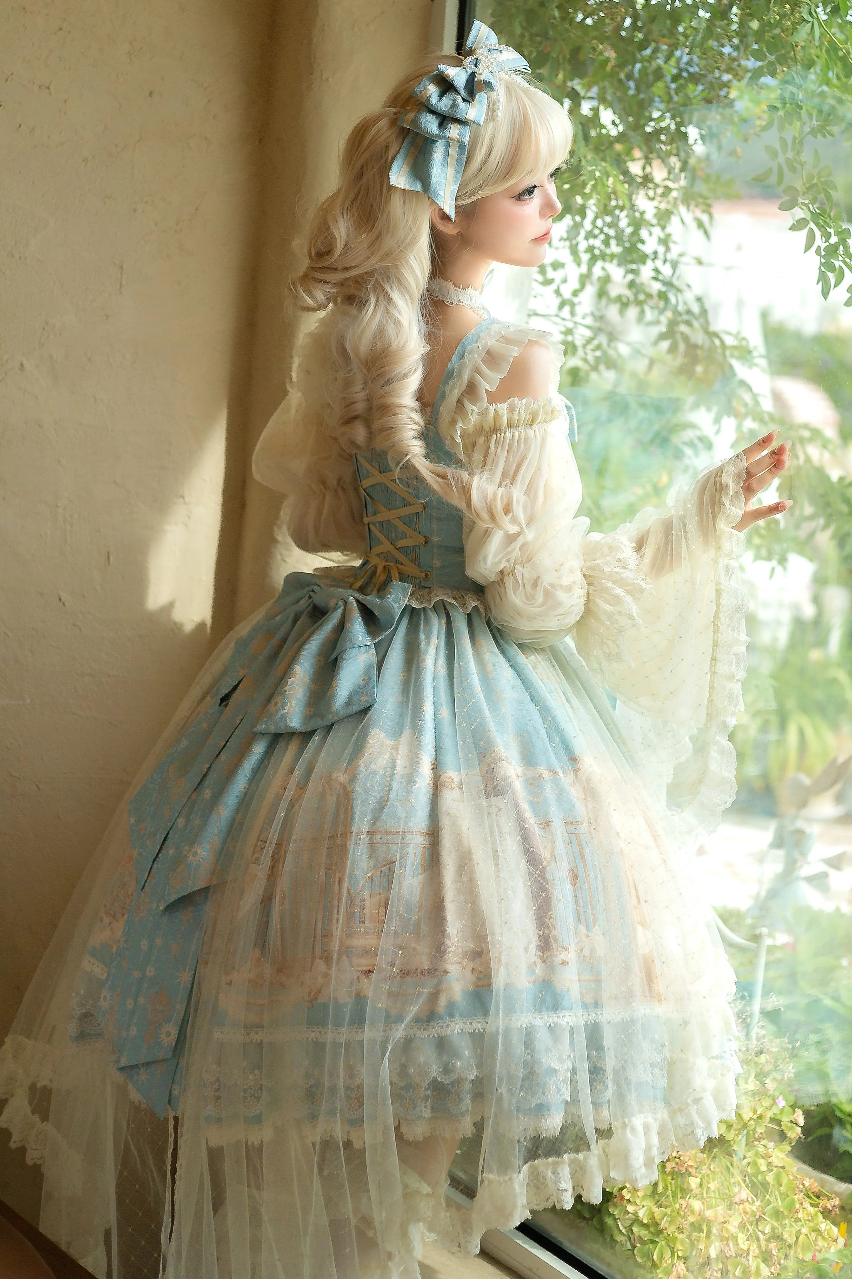 Unicorn Blue Classic Lolita JSK Dress Set