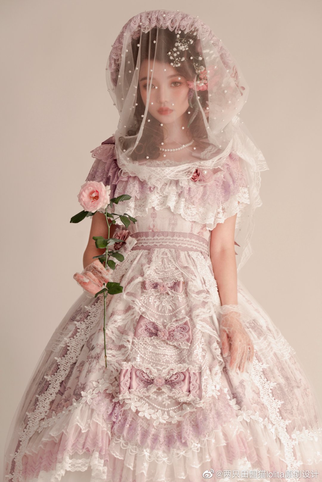 Key to the Secret Realm Lolita Gorgeous Classic Anniversary Pink Bridal Dress