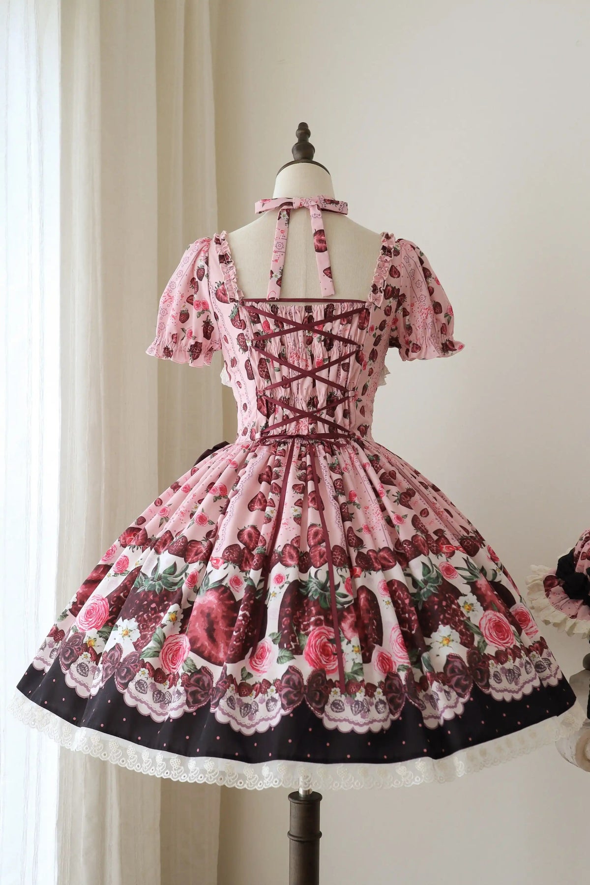 Rotten Berry Fairy Tale Strawberry Print Sweet Gothic Lolita JSK Dress