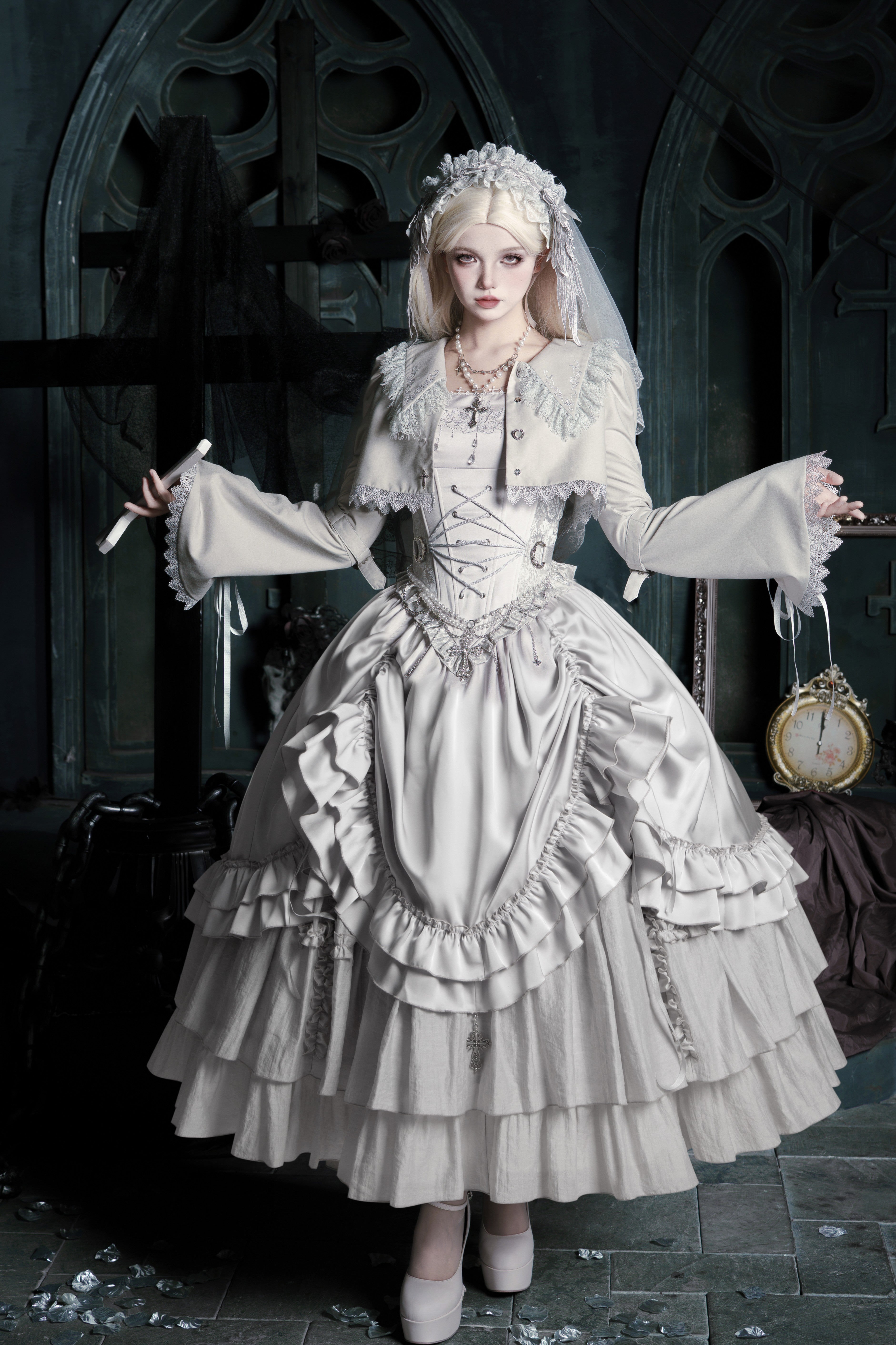 Ensemble longue jupe Lolita humanoïde bionique