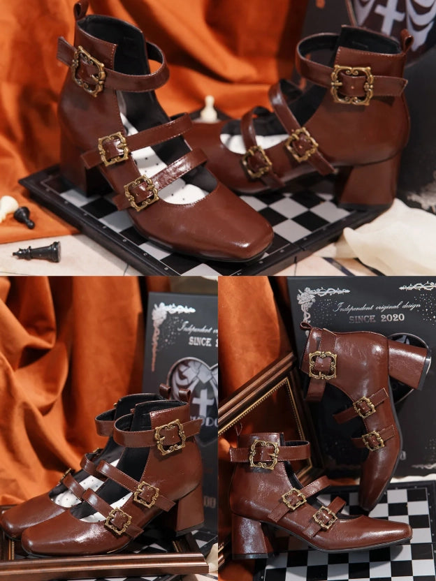 Prayer Poem Original Elegant Lolita Mary Jane High Heel Shoes