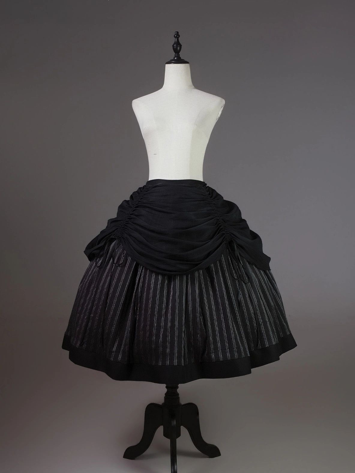 Stripe Diary Dark Academia Gothic Lolita Top and Skirt Set