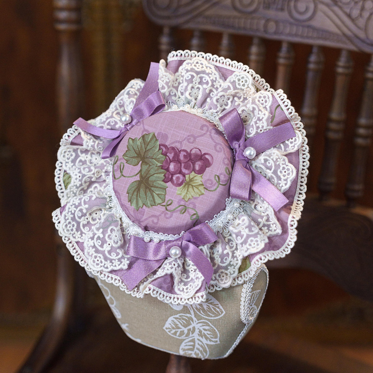 Purple Grape Manor Lolita Original Pastoral Style OP Dress