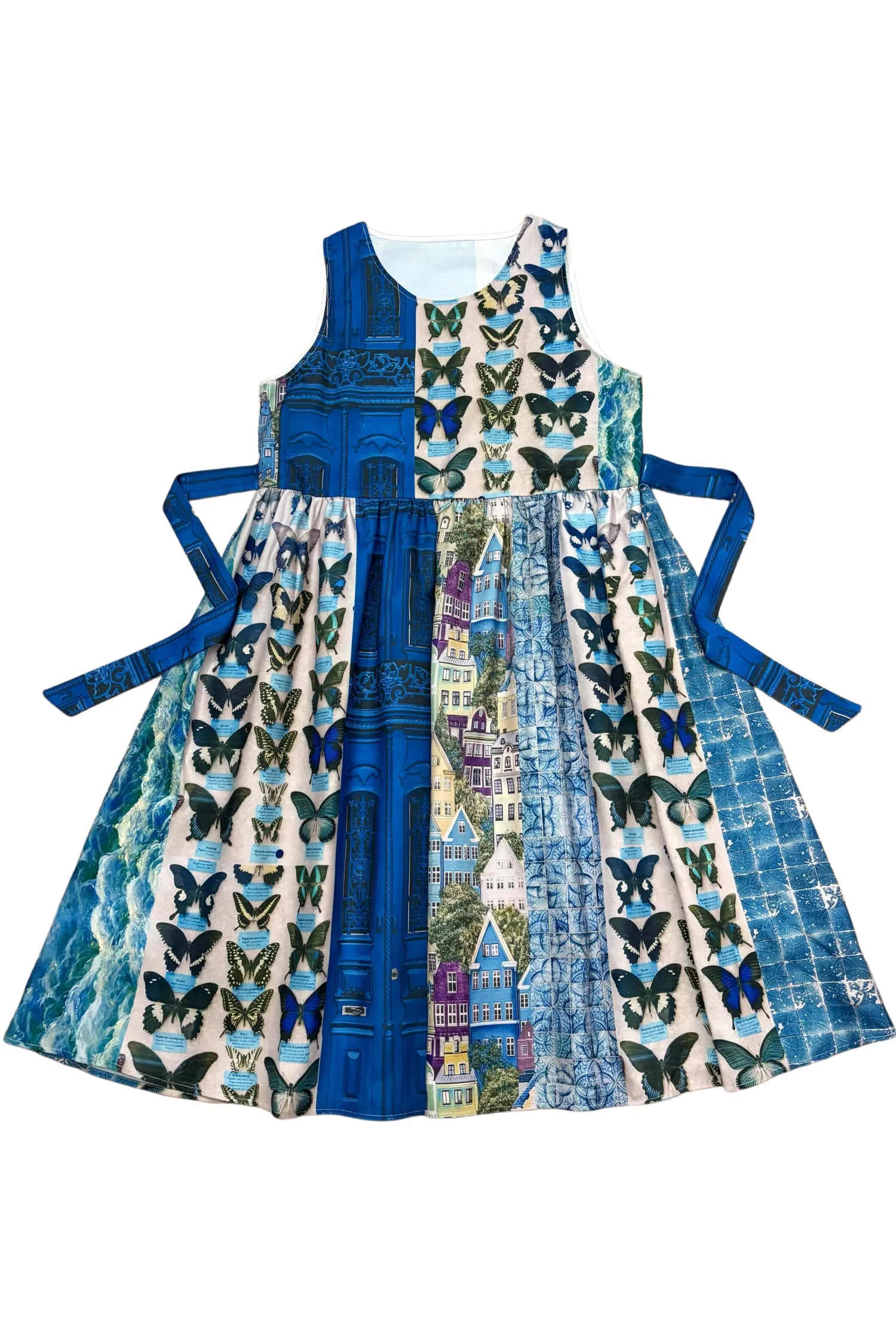 Blue Butterfly Pinafore Dress — Japanese Lazy Forest Style