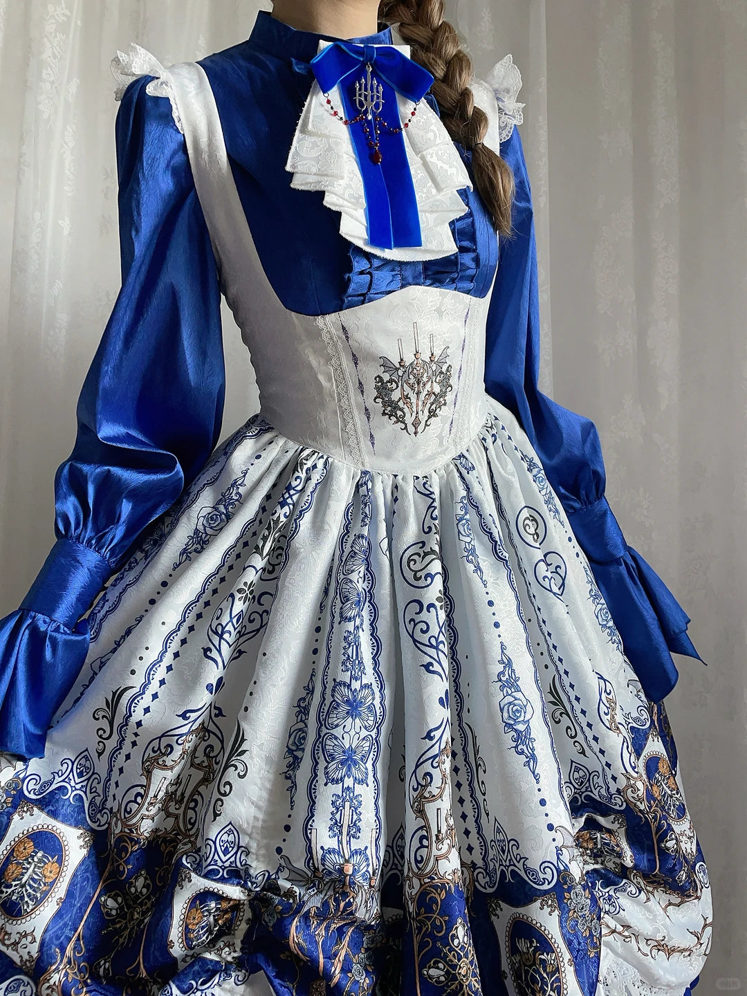 Blood Night Lamplighter Gothic Vintage Lolita Bustier JSK Dress