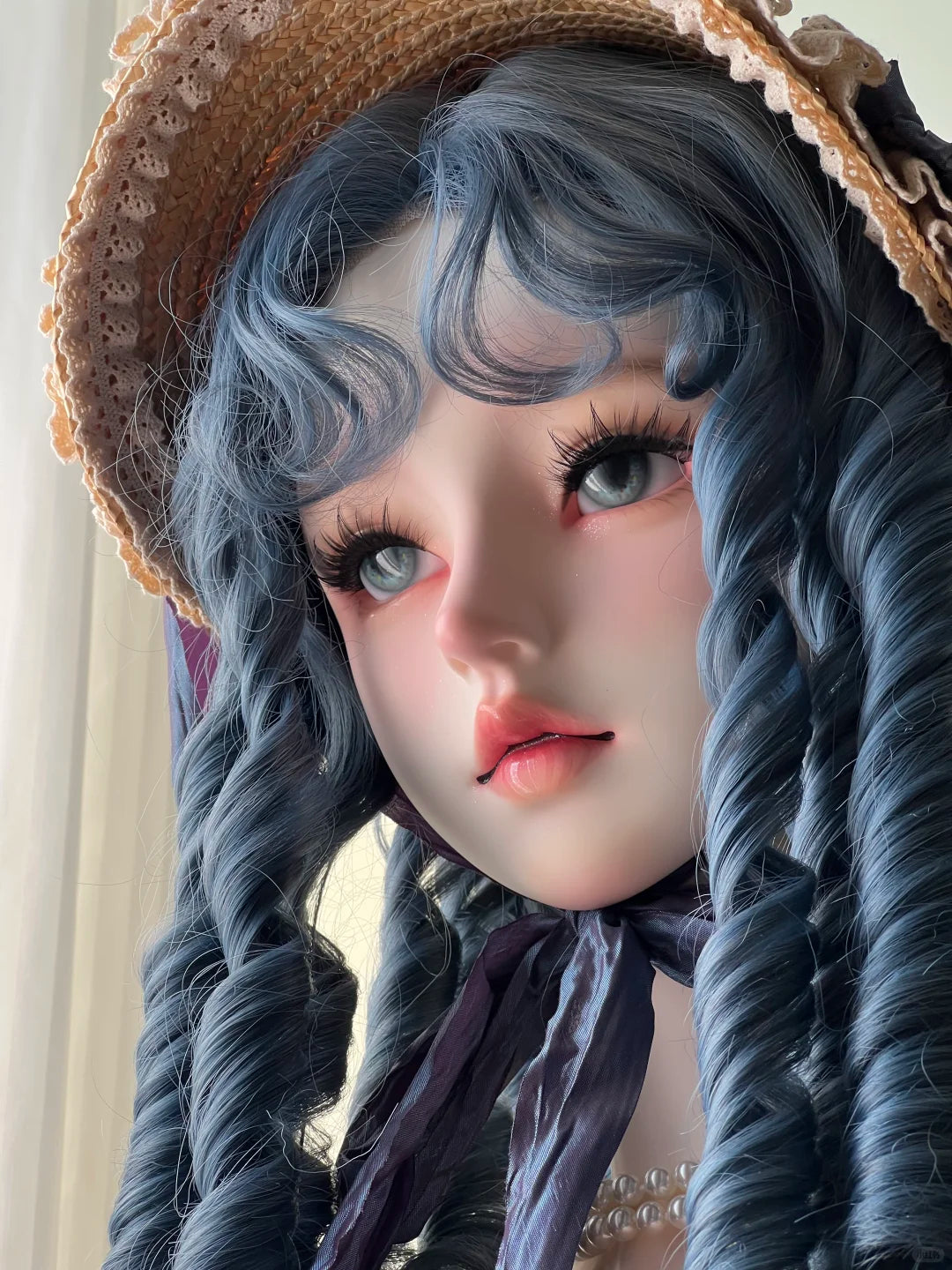 Lolita Grey Ombre Long Dreamy Curl Lace Front Cosplay Wig