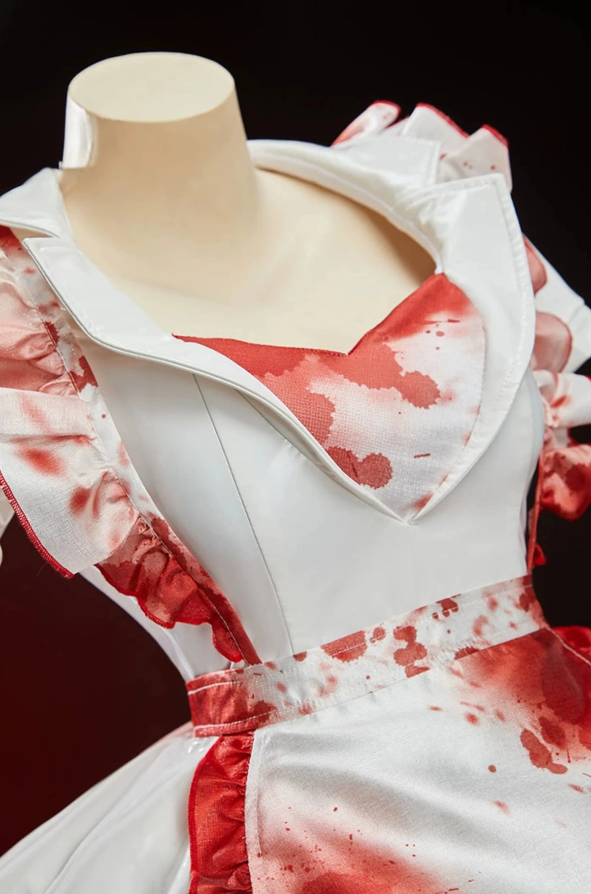 Bloody Nurse Series White PU Leather Nurse Cosplay Costume
