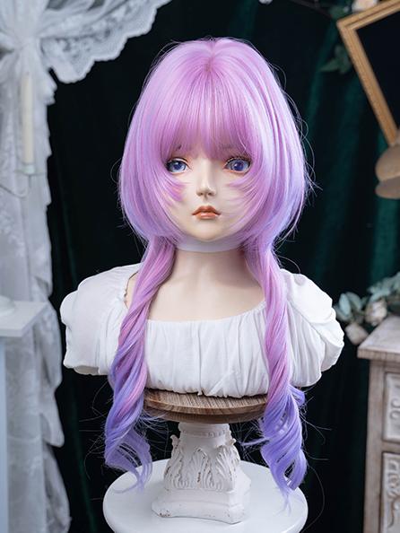 Long Magenta Purple Mixed Color Jellyfish Wig LE7022