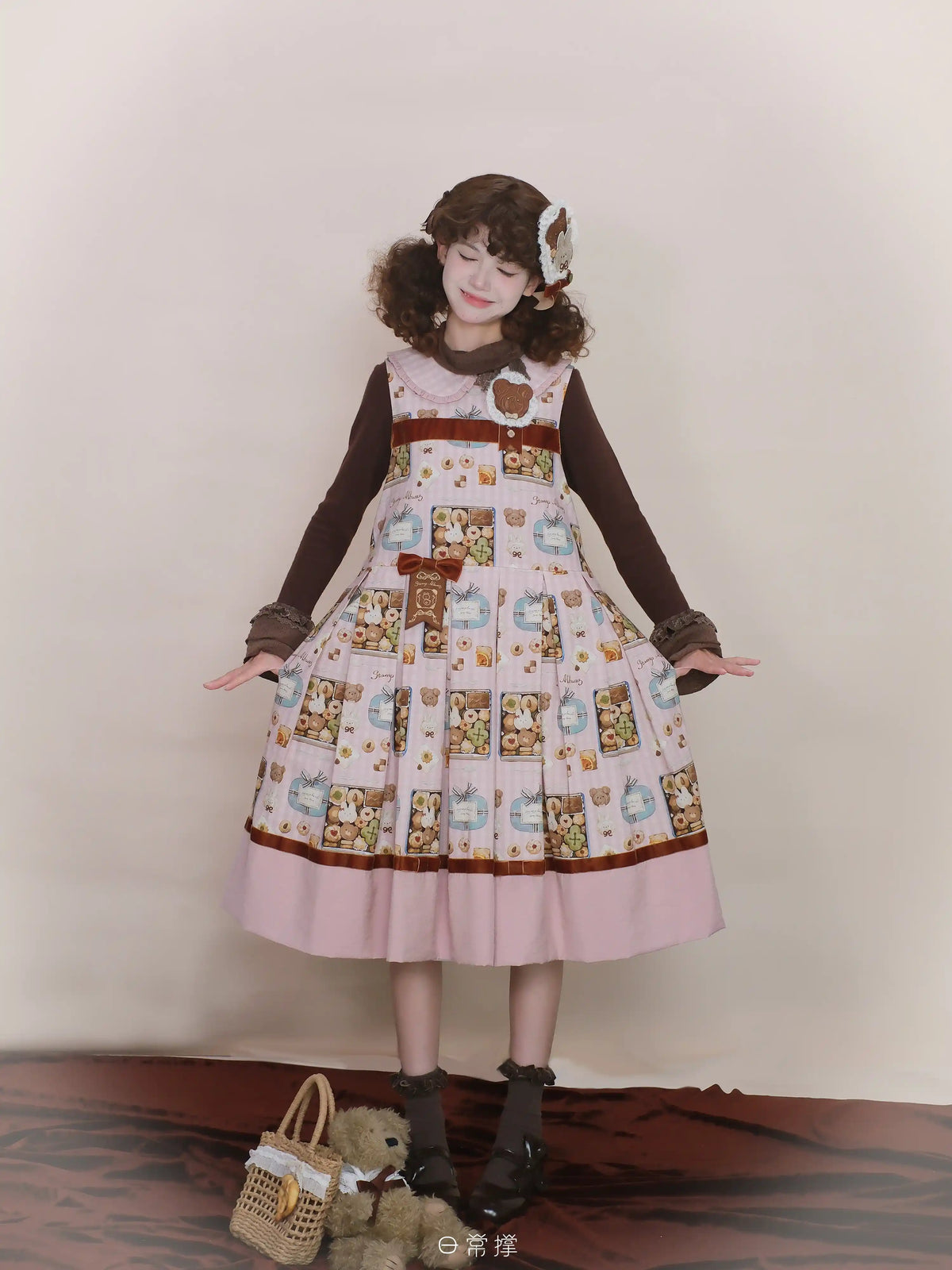 Cookie Box Lolita JSK SK Vest Blouse and Accessories Set