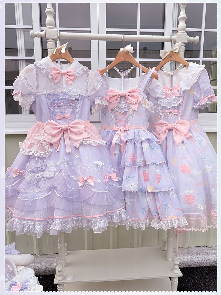 Cinnamoroll Ocean Theme Collaboration Series Lolita Purple JSK & OP Set