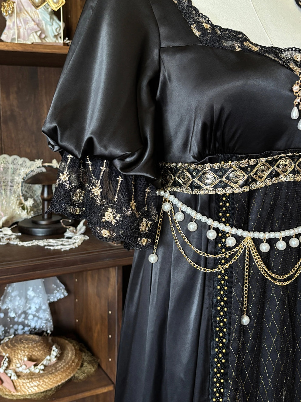Elodie’s Poem Oil Painting Vintage Empire Waist Lolita OP Dress