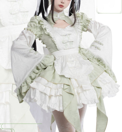 Lolita  Kawaii Embroidered Lace JSK Set LS1012