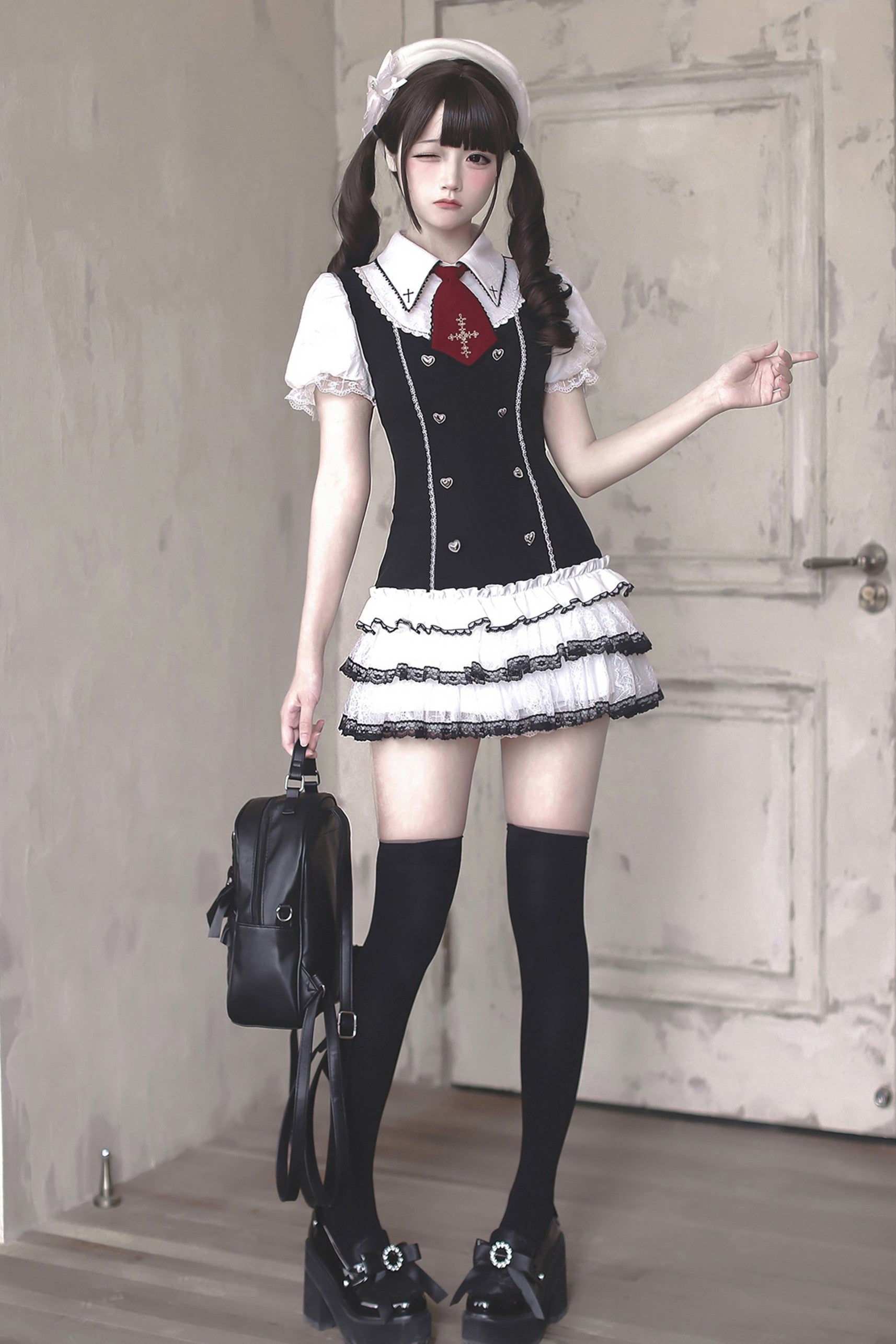 [Limited Edition: June 17] Starry Night Academy Jirai Kei  Preppy Set
