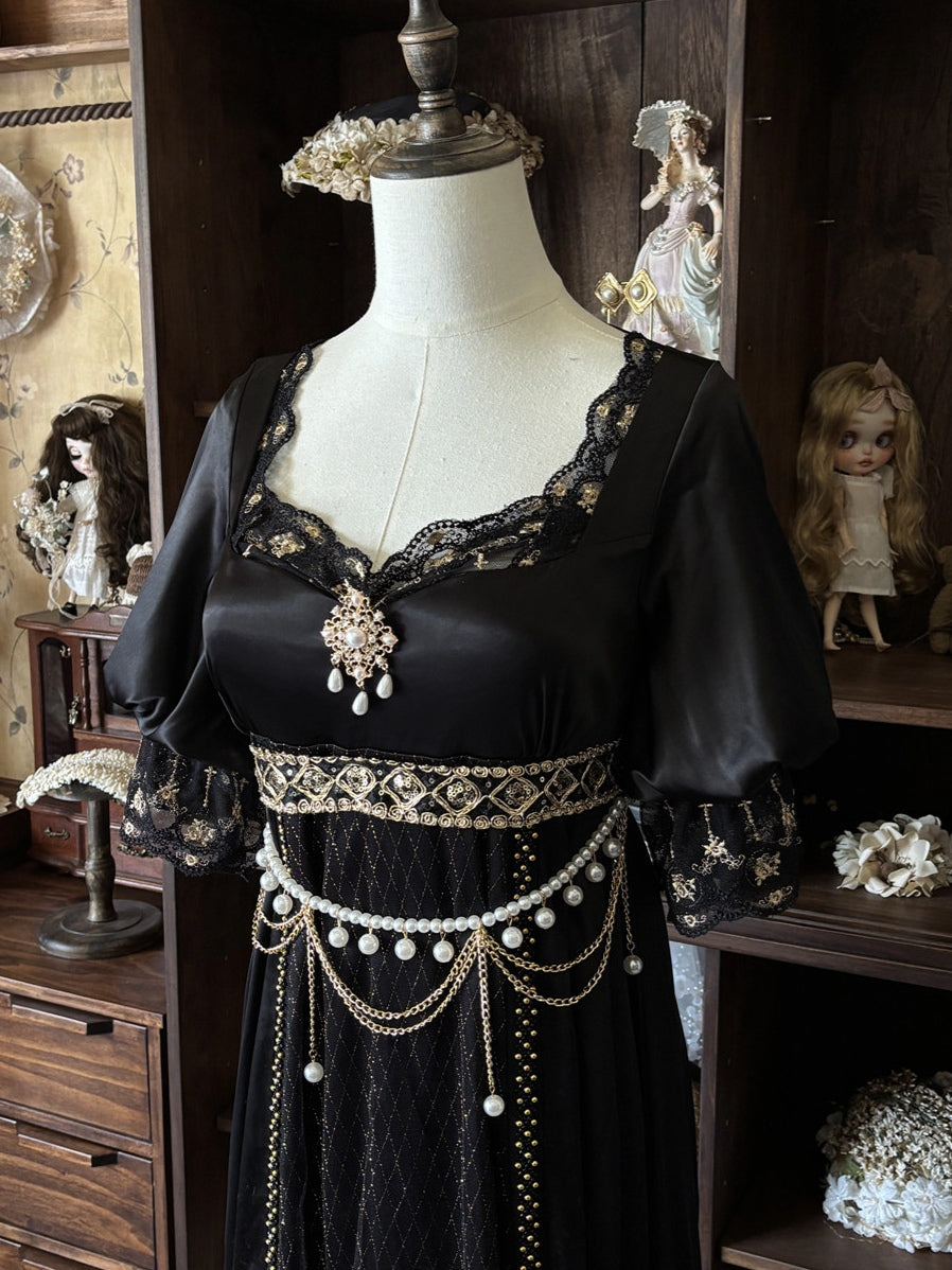 Elodie’s Poem Oil Painting Vintage Empire Waist Lolita OP Dress