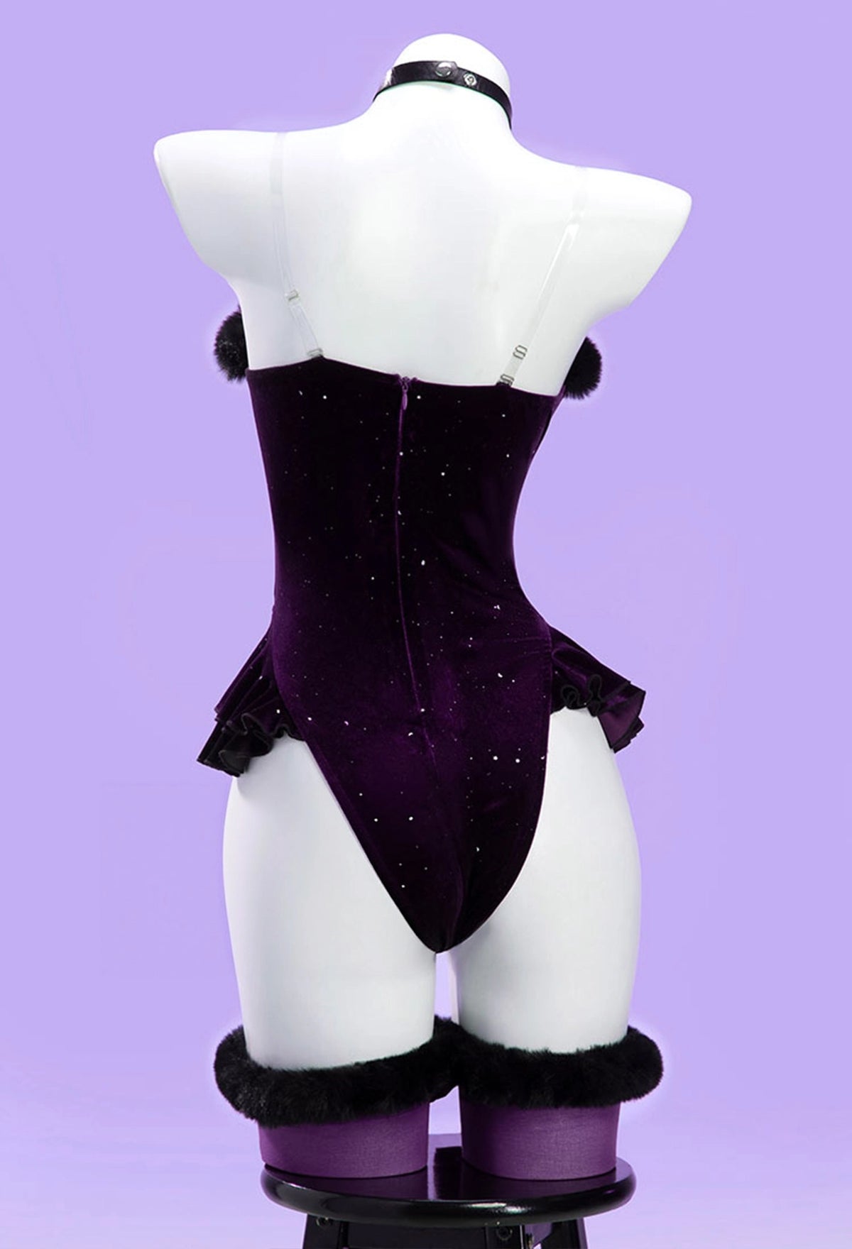 Witch Banquet Series Black Purple Velvet Cape Cosplay Costume