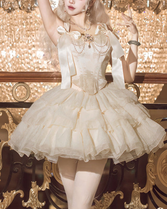 Lolita Elegant Birthday Ballet Style Corset Dress LC1005