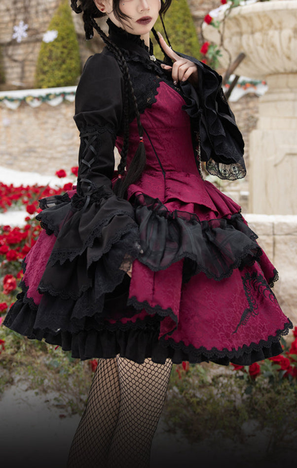 Lolita Dark Gothic Neo-Chinese JSK Dress LG1053