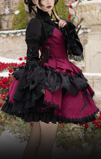 Lolita Dark Gothic Neo-Chinese JSK Dress LG1053