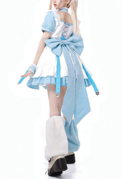 Lolita Y2K Infirmary Aesthetic Aqua OP Full Set LS1015