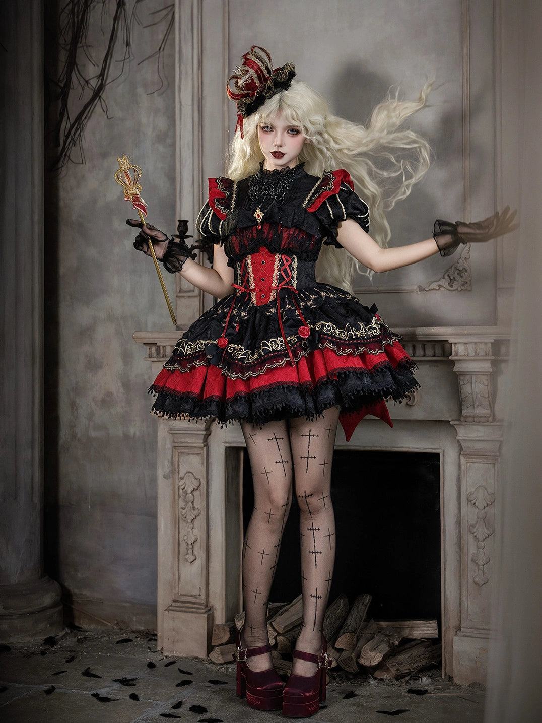 Blood Pact Gorgeous Gothic Style Lolita JSK Dress