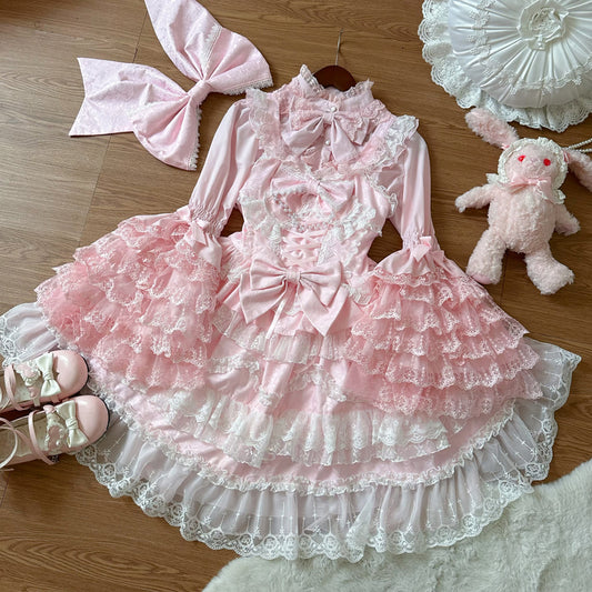 Lolita Sweet Vintage Lace JSK Dress LS1006