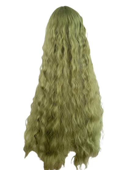 Long Curly Fairy Classic Green Wig LE7006