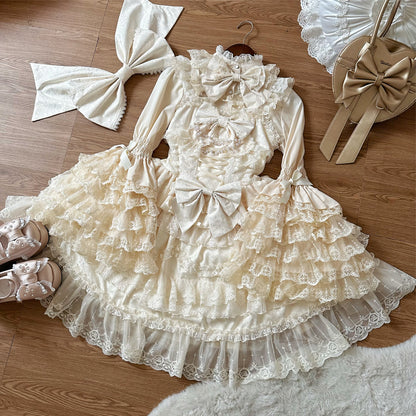 Lolita Sweet Vintage Lace JSK Dress LS1006