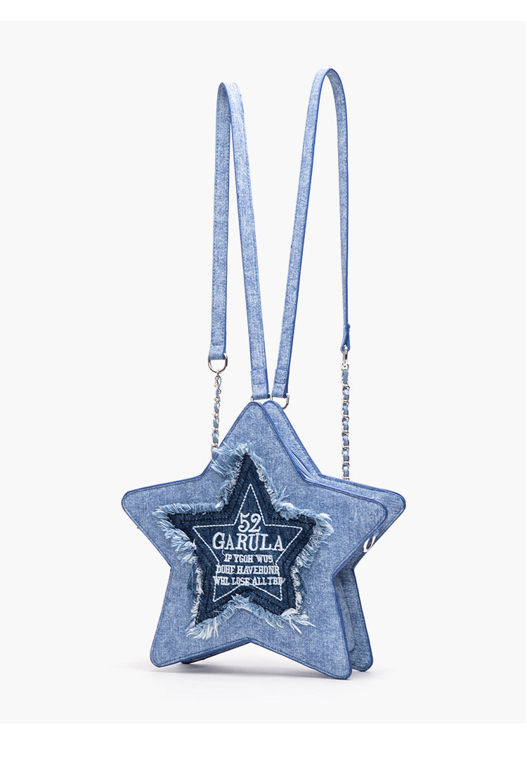 Lolita Y2K Denim Star Backpack LE1015