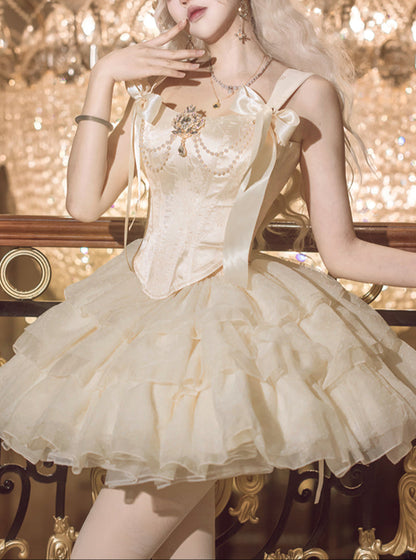 Lolita Elegant Birthday Ballet Style Corset Dress LC1005