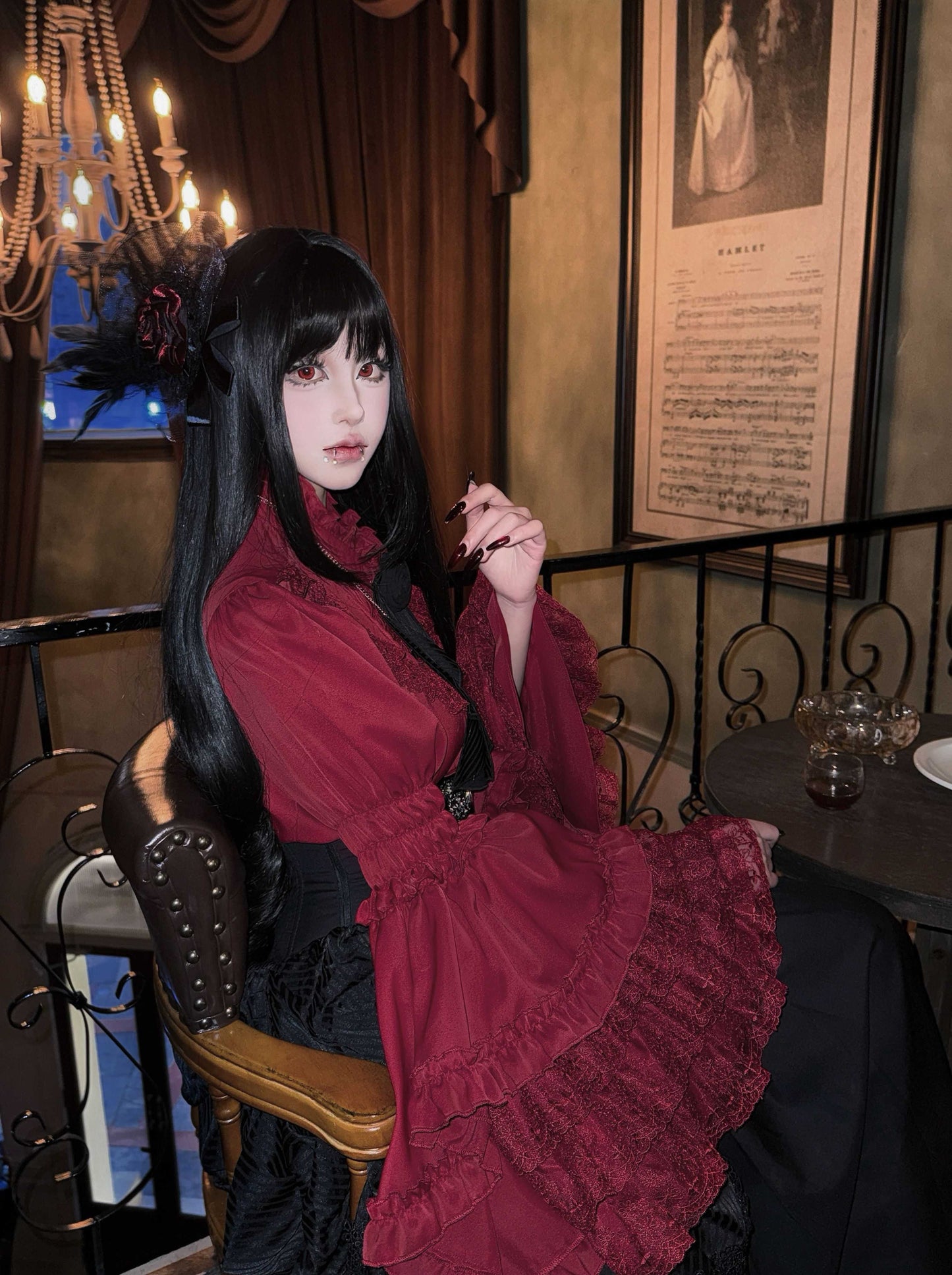 Lolita Gothic Vintage  Hime Sleeve Blouse LE1013