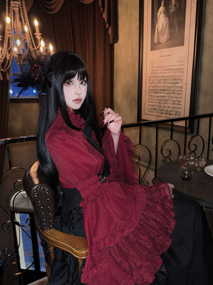 Lolita Gothic Vintage  Hime Sleeve Blouse LE1013