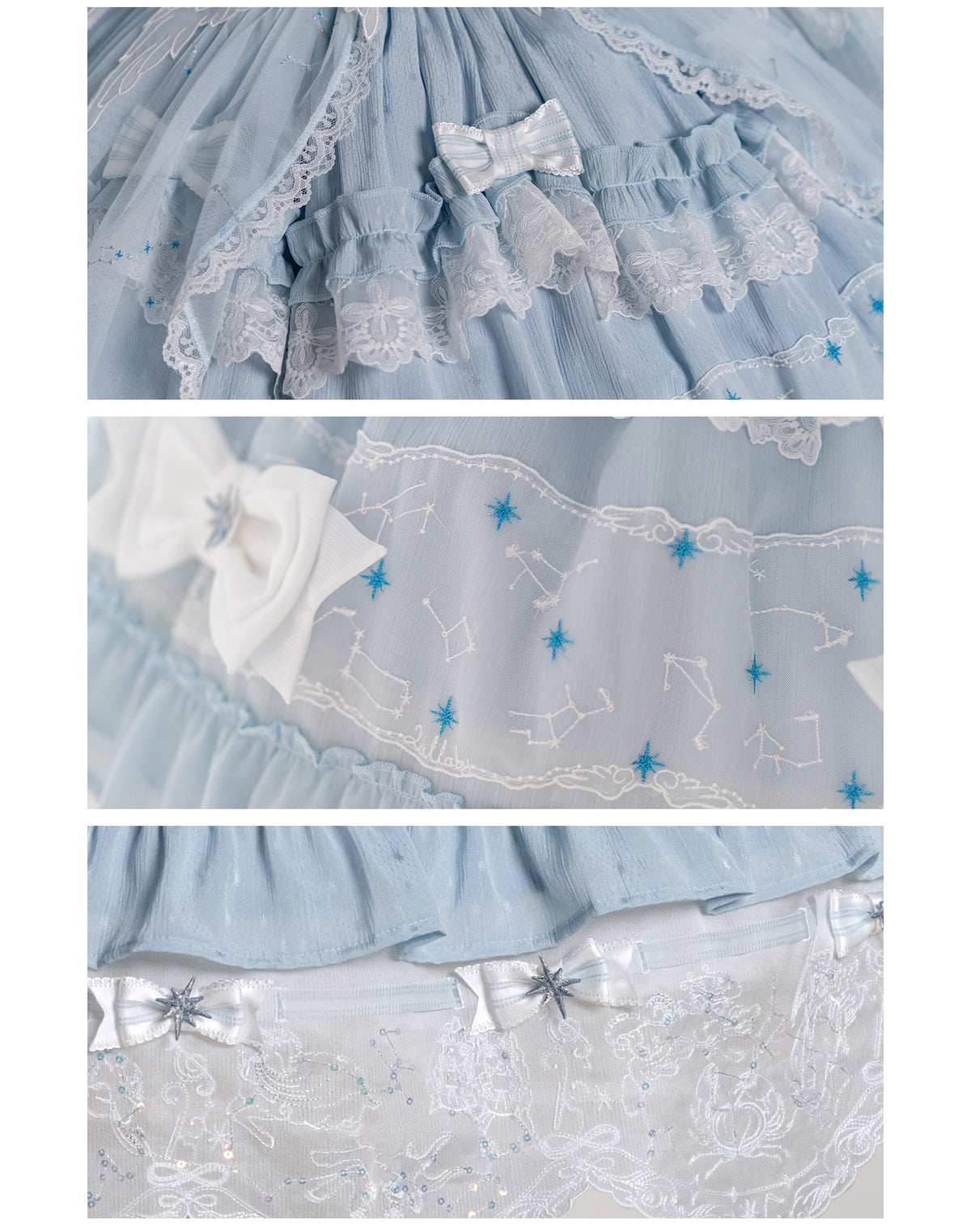 Stellar Symphony Lolita Light Moonlight & Midnight Sky Dress