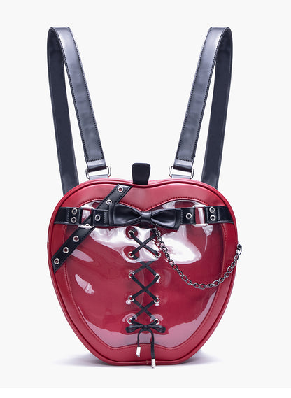 Edgy Apple Motif Ita-Bag Backpack LE1016