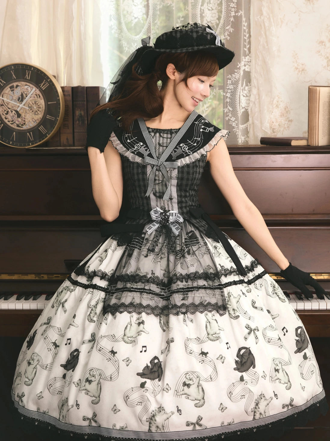 Meow Aria Original Lolita Sailor Collar Embroidery JSK Dress