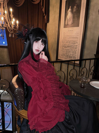 Lolita Gothic Vintage  Hime Sleeve Blouse LE1013