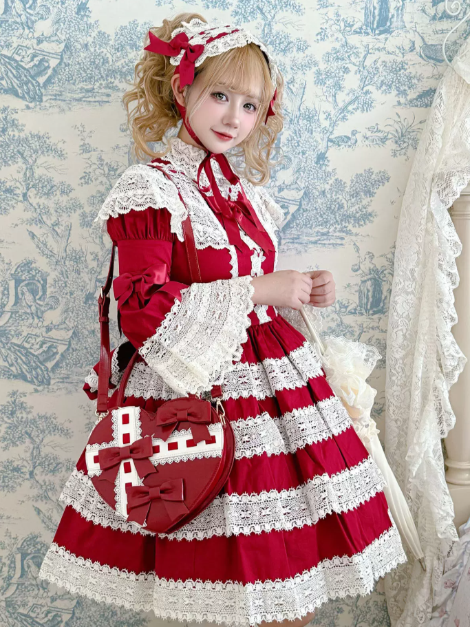 Heart Gift Box Lolita Pink & Red Handbag