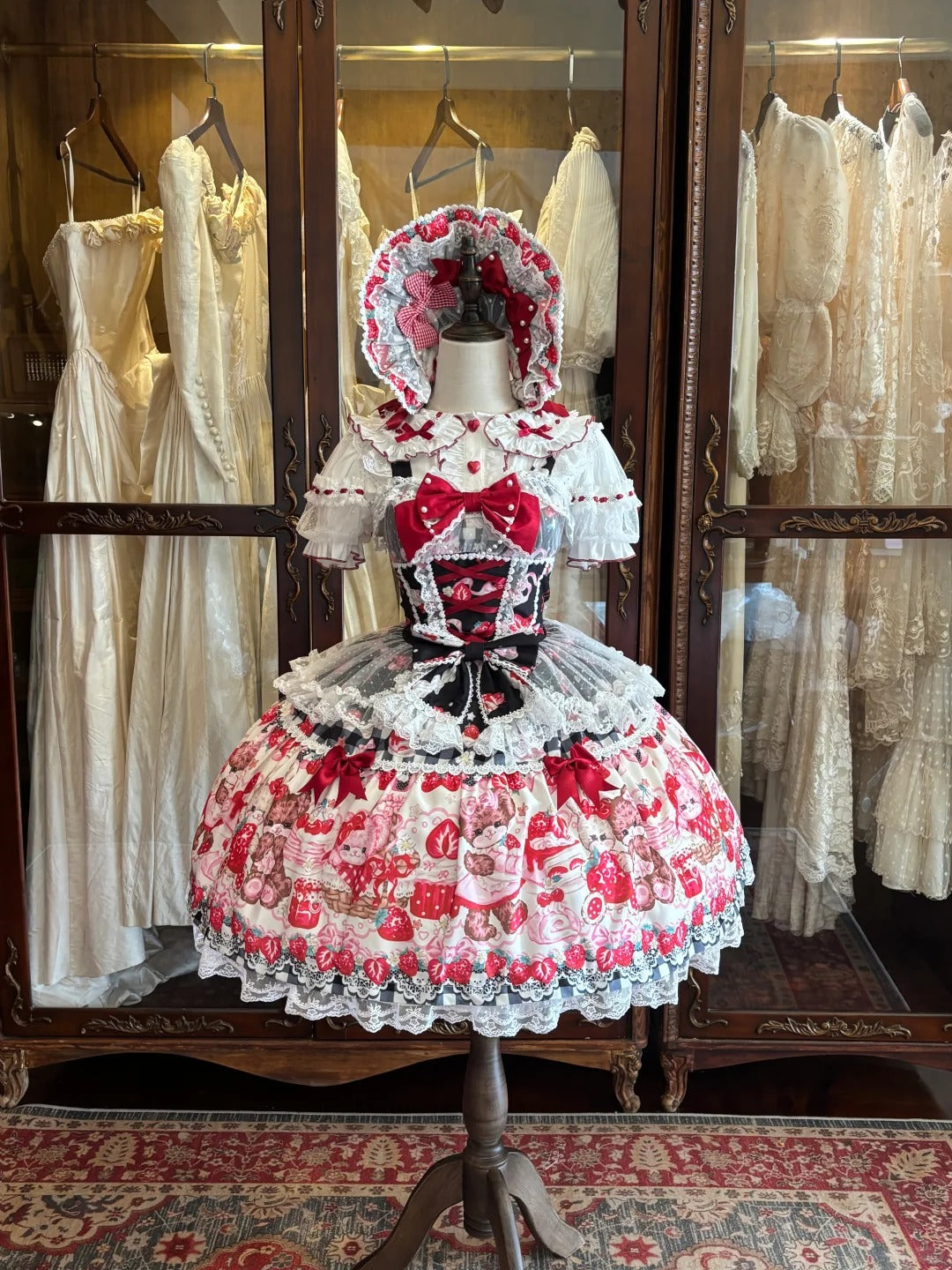 Sweet Berry Rabbit Bear Long Sleeve Sweet Lolita OP Dress
