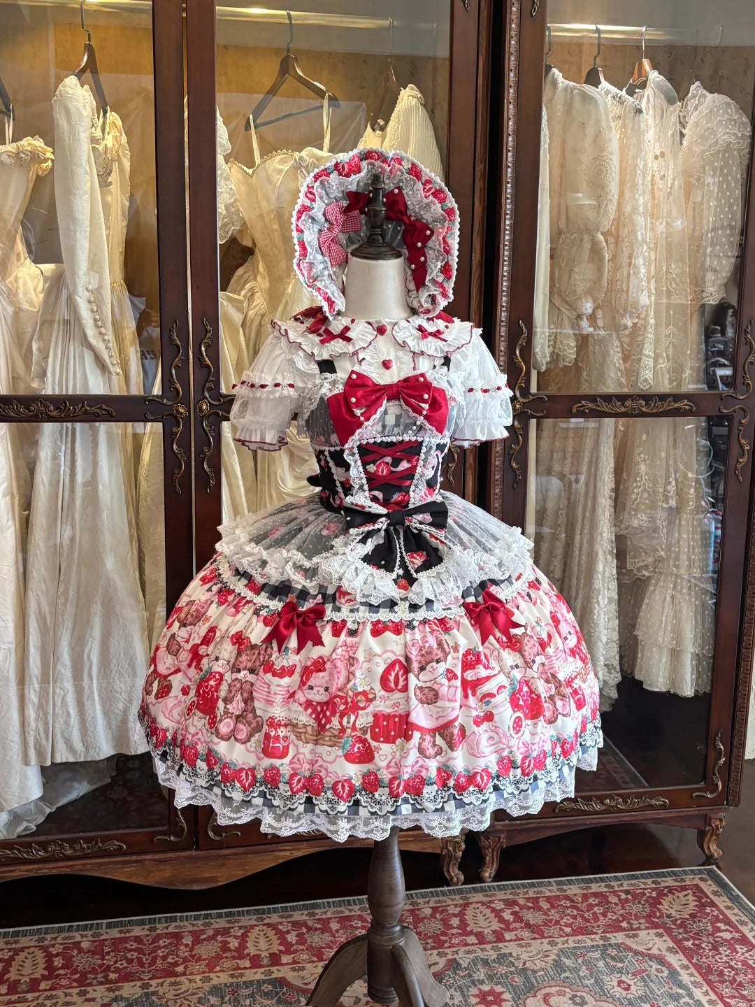 Sweet Berry Rabbit Bear Long Sleeve Sweet Lolita OP Dress