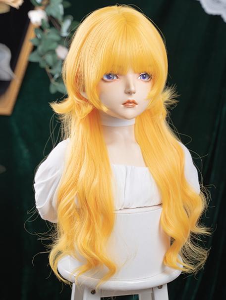 Y2K Golden Jellyfish Long Wavy Wig LE7016