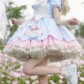 Lolita Kawaii Lamb Puff Sleeves OP Dress LS1014