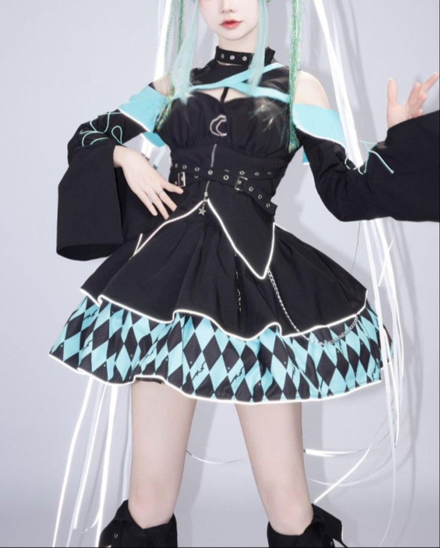 Lolita Reflective Goth Magical Girl Deluxe Full Set LG1056