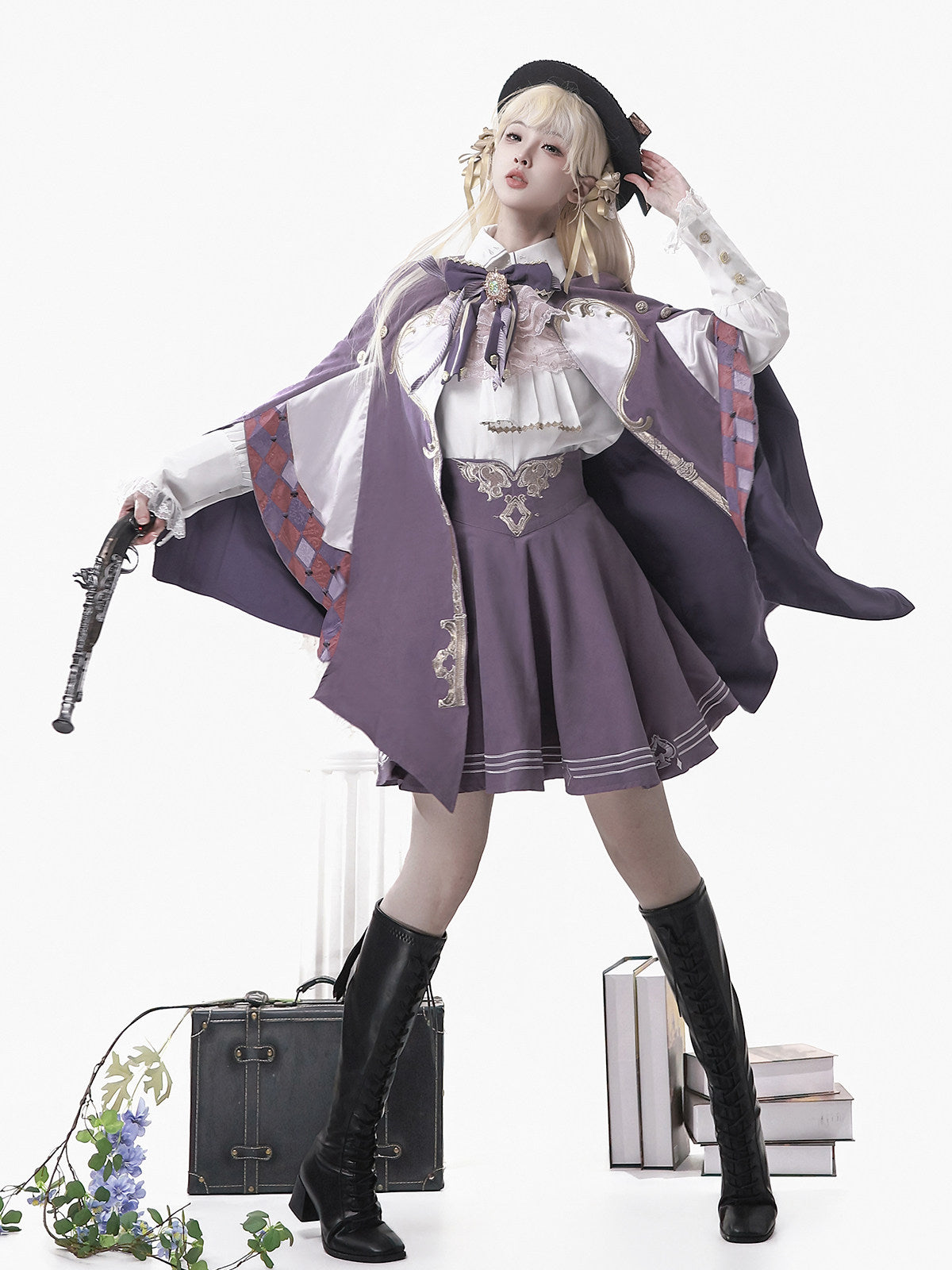 Halloween Knight Lolita European Palace Style Cape Set