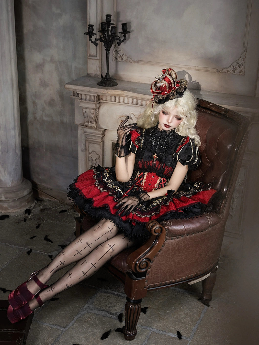 Blood Pact Gorgeous Gothic Style Lolita JSK Dress