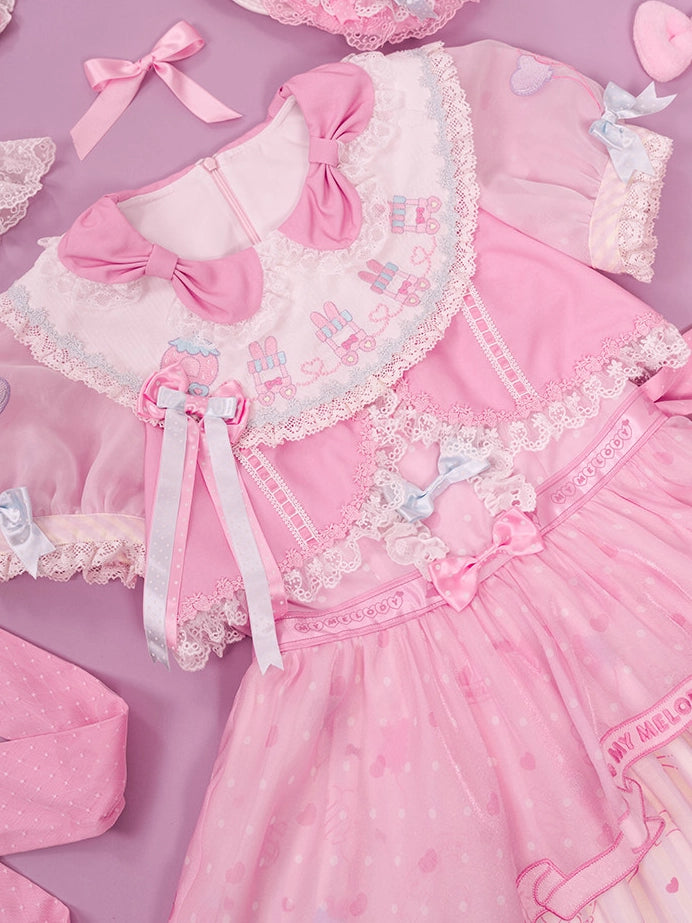 Sanrio Collaboration Series My Melody Park Fake Two-Piece OP Dress