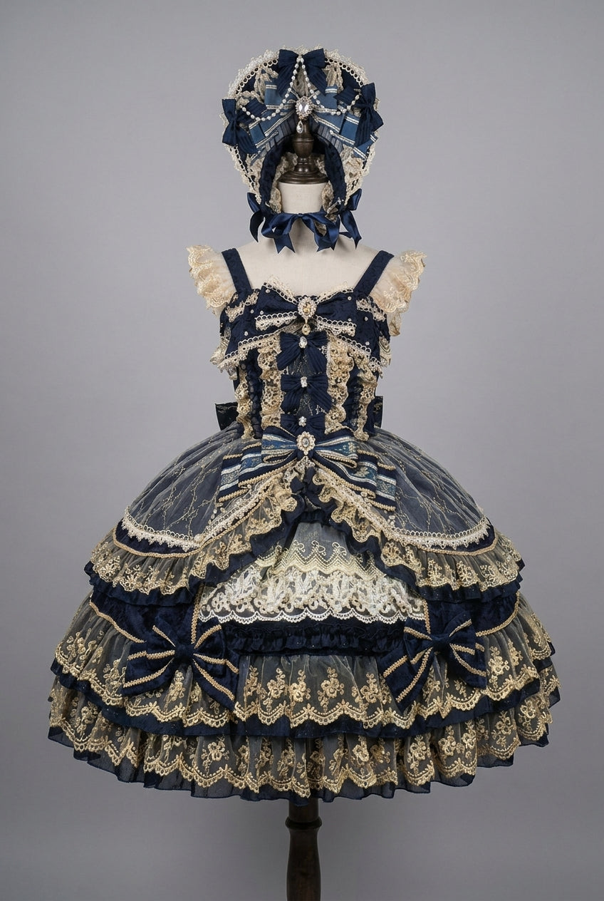 Crown of Gems Lolita Blue JSK Dress