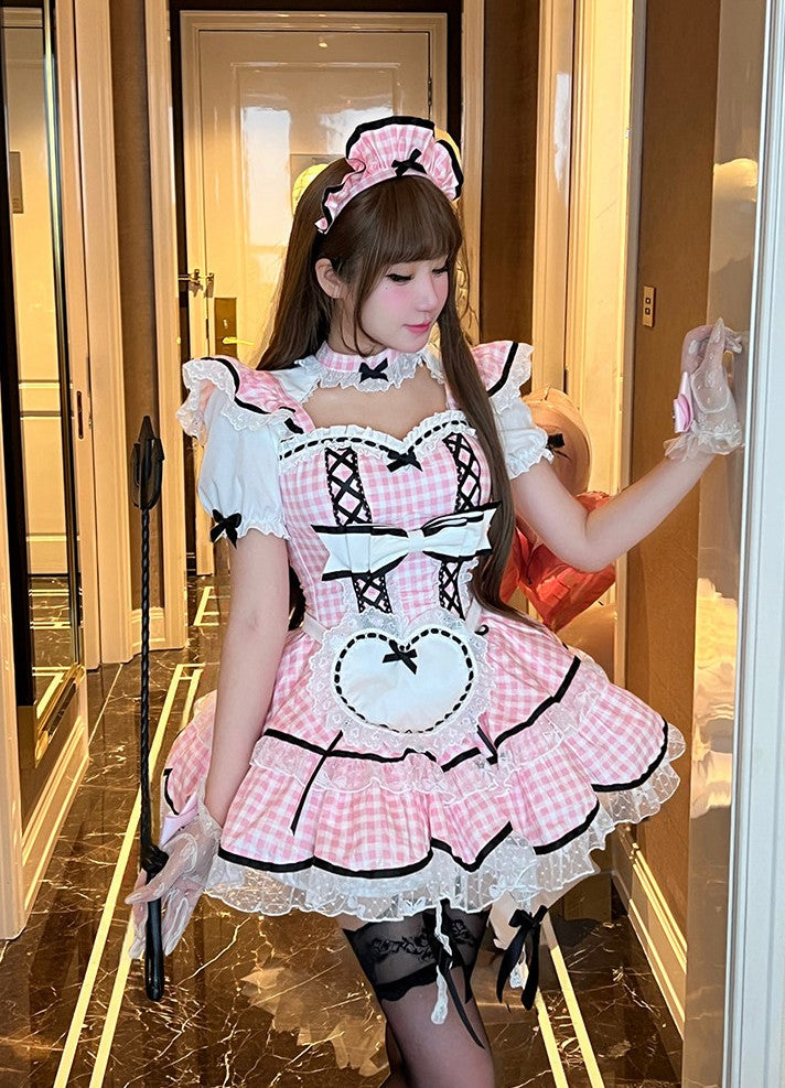 Maiden Plaid Sweet Birthday Dress