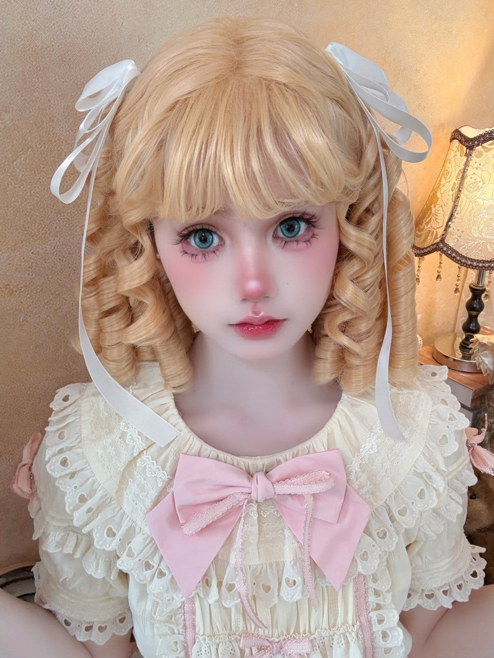Lolita Short Sparkly Roman Curl Wig