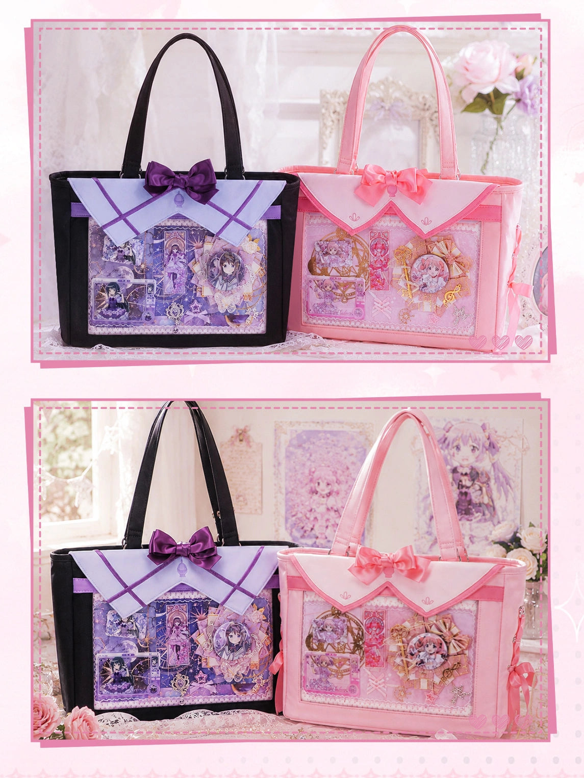 Puella Magi Madoka Magica Kaname Madoka & Homura Akemi Crossbody Ita Bag